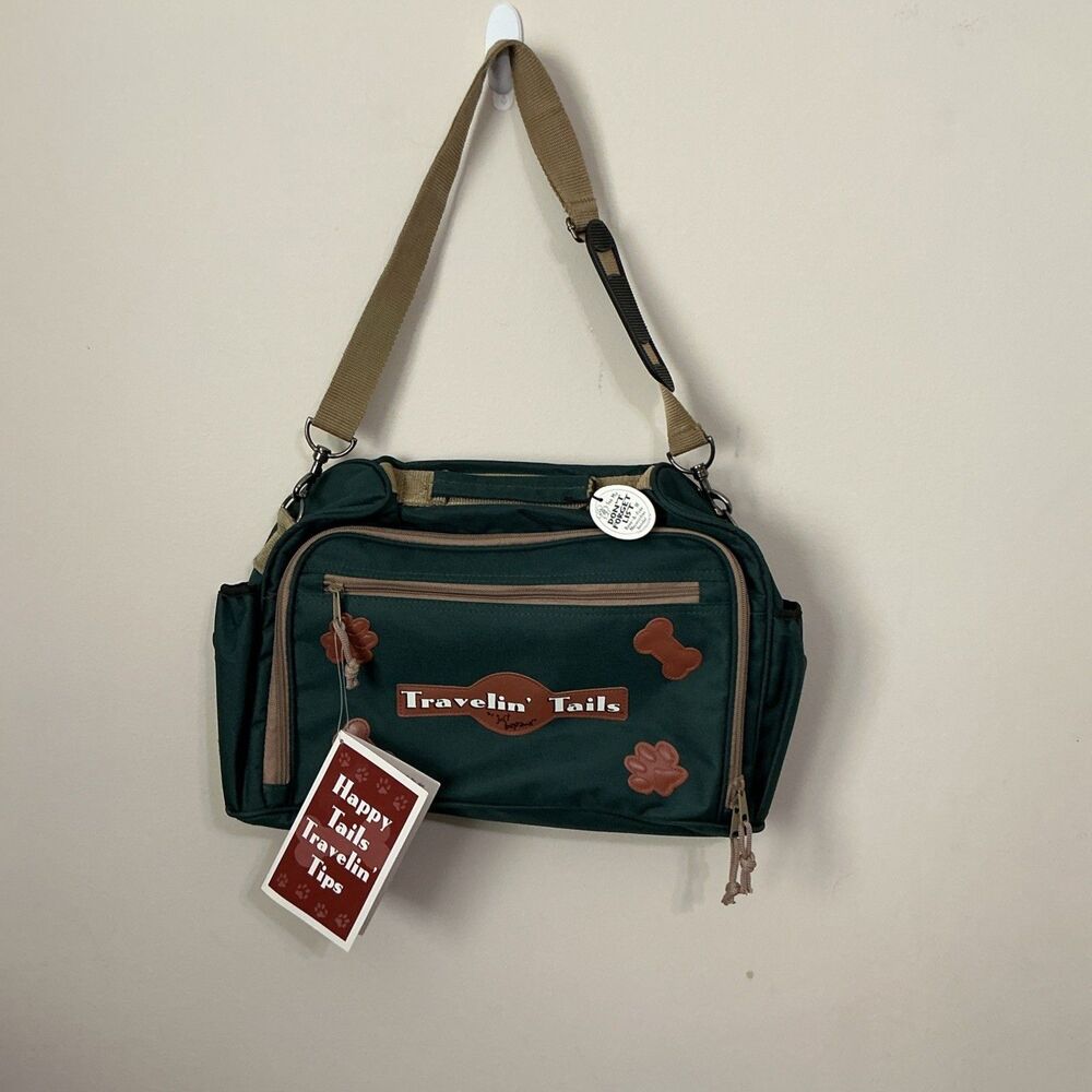 Travelin' Tales by Just Bepaws Pet Travel Bag 15" X 10" w/ Bone-A-Fide Checklist